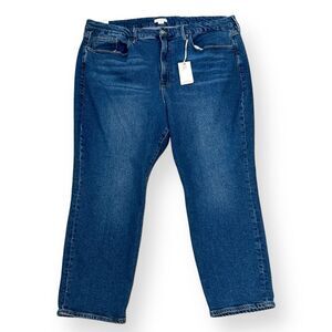 NWT Good American Good Classic Jeans Plus Size 26 Blue High Rise Skinnyish Fit